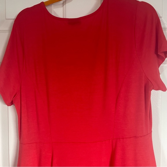 PRETTY RED TORRID DRAWSTRING FRONT A-LINE DRESS - Picture 7 of 10